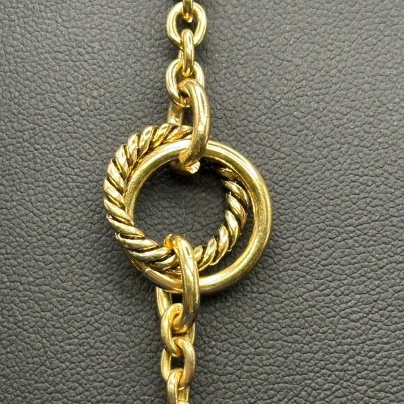 Ralph Lauren Gold-Tone Chain Double Circle Station Necklace - Picture 4 of 10